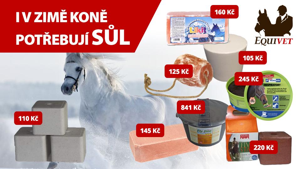Nezapomínejte, že i v zimě koně potřebují sůl!
